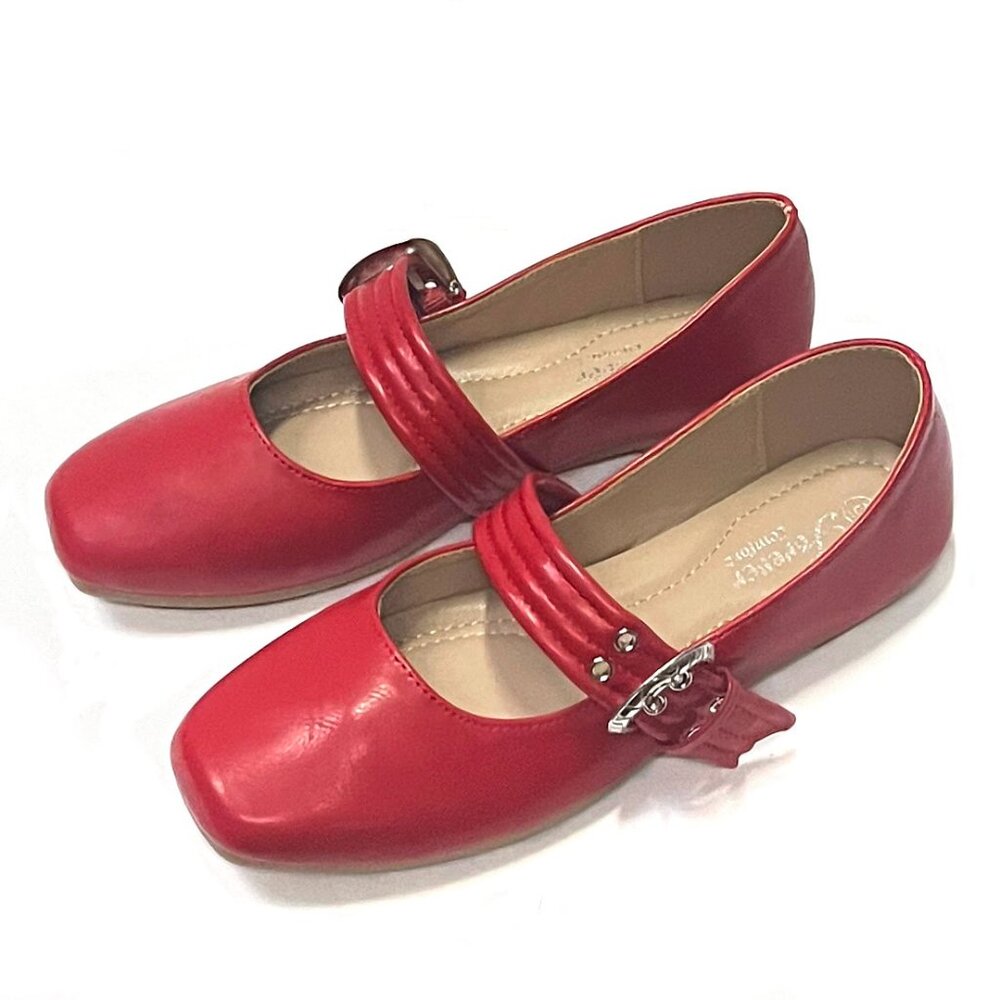 Soft Red Mary Jane Shoes - Picture 5 of 5